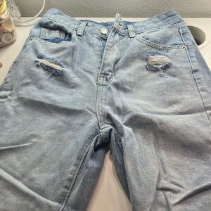 Blue jeans high rise